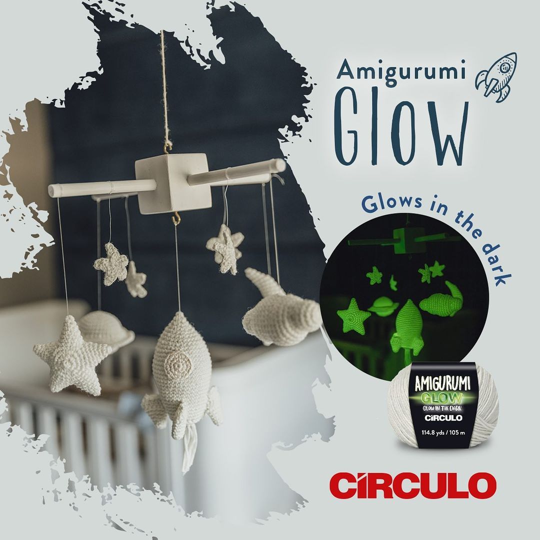 Circulo Amigurumi GLOW in the Dark Yarn, 105m / 50g