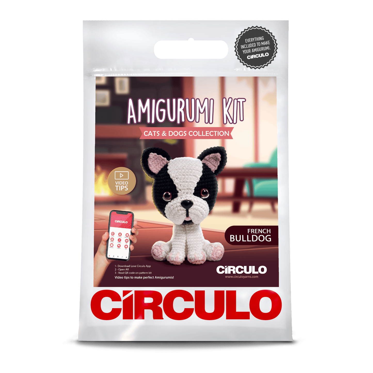 Circulo Amigurumi Kits Cats and Dogs FRENCH BULLDOG 02