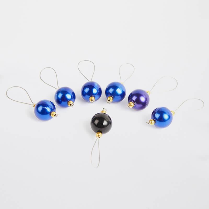 KnitPro NEW ZOONI Stitch Markers in Coloured Beads Bluebell