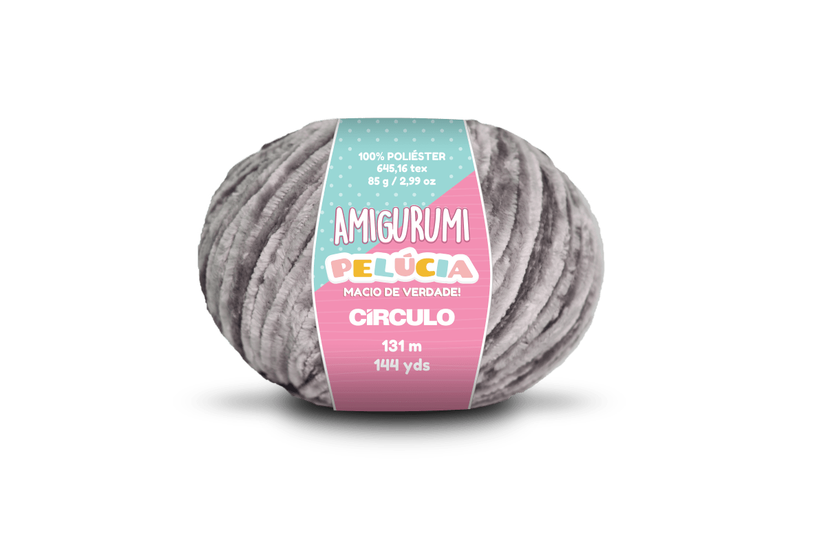 Círculo Amigurumi Pelúcia – Polyester Chenille Yarn (131 m / 85 g)