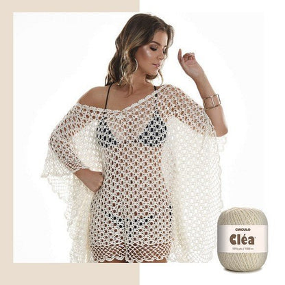 Detail of Circulo Clea Mercerized Cotton Yarn in use.