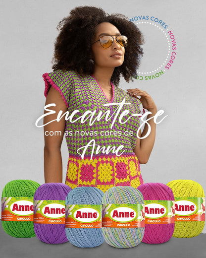 Rolls of Circulo ANNE Cotton Yarn displayed.