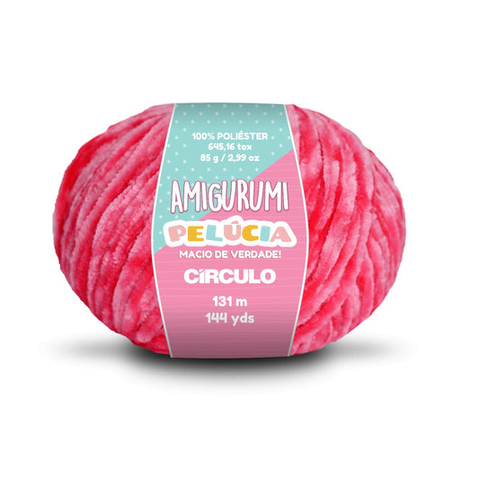 Círculo Amigurumi Pelúcia – Polyester Chenille Yarn (131 m / 85 g)