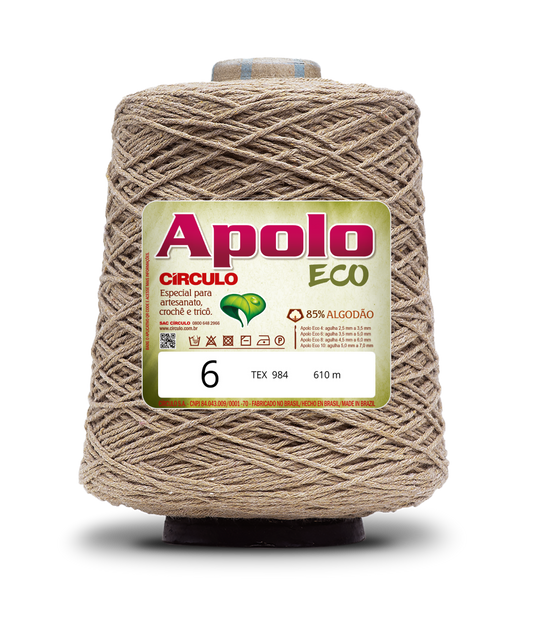 Círculo Apolo Eco 4/6 – Cotton Macramé Cord Yarn (610 m / 600 g)