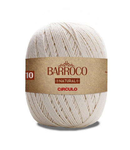 Circulo Barroco Natural Cotton Yarn in a natural light.