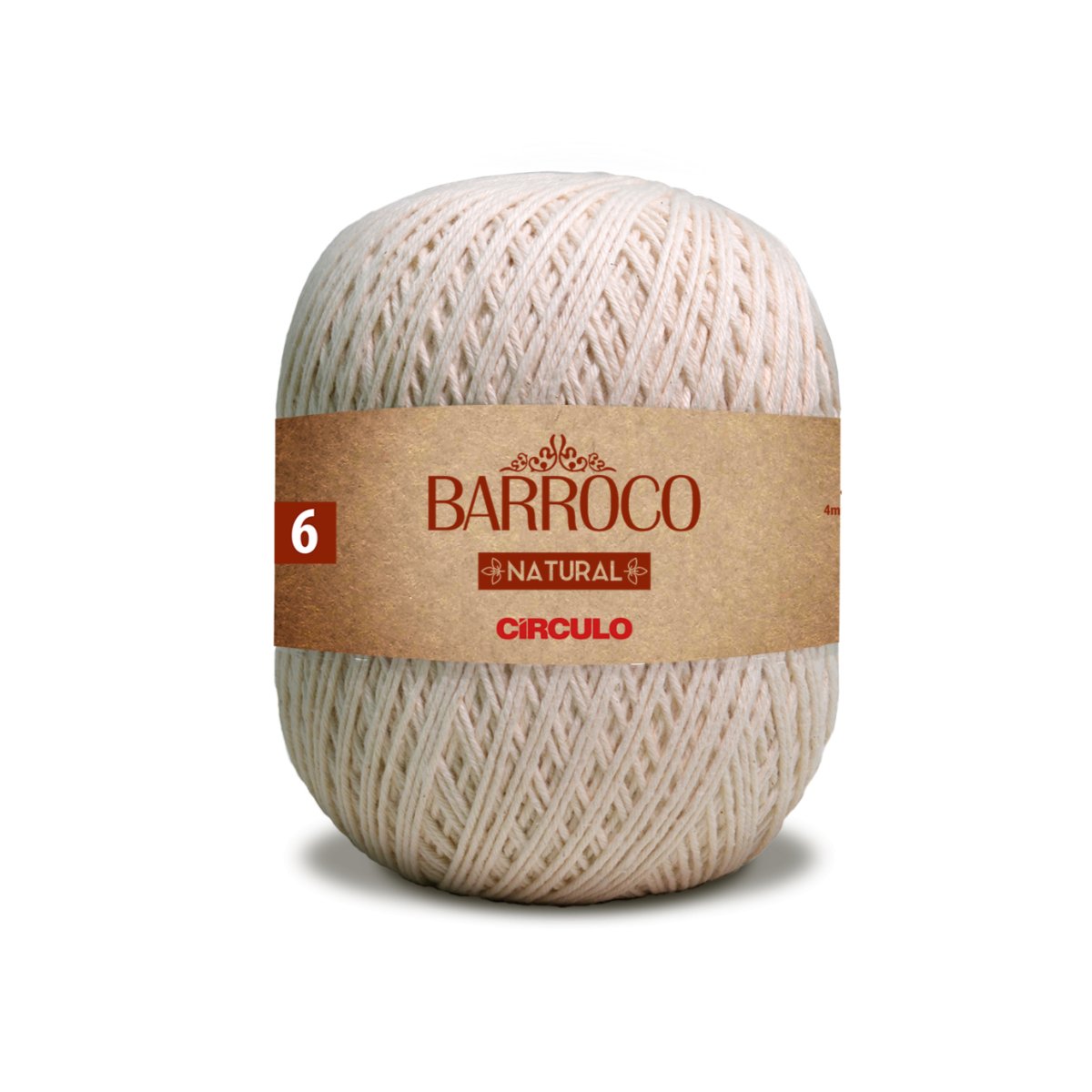 Circulo Barroco Natural Cotton Yarn in a minimalist setting.