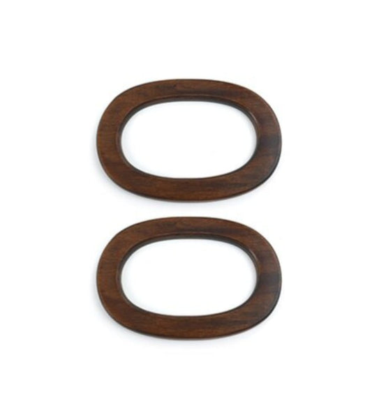 Circulo Oval Wooden Handle 1 Pair