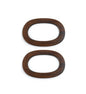 Circulo Oval Wooden Handle 1 Pair