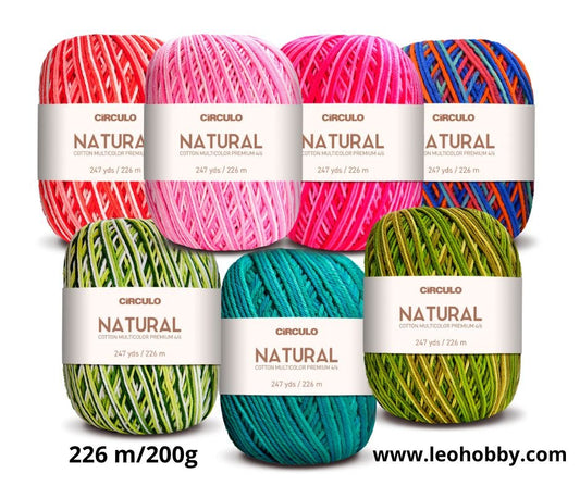 Círculo Natural Cotton Multicolor 4/6 – Cotton Yarn (226 m / 200 g)