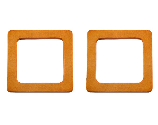 Circulo Square Wooden Handle for Bag 1 pair
