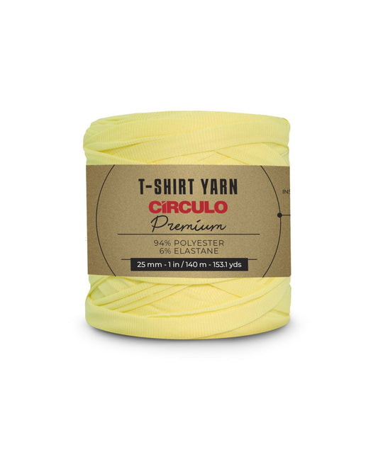 CIRCULO Premium T-Shirt Yarn - Soft, Lightweight, Seamless, Knot-Free. Easy-to-Use. Fettuccini Zpagetti, T Shirt Yarn for Crocheting & Knitting 140m/270g