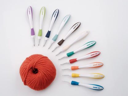 addi Swing Crochet Hook 140-2, addi Maxi Swing Wool Crochet Hook 141-2 - Ergonomic & Relaxing