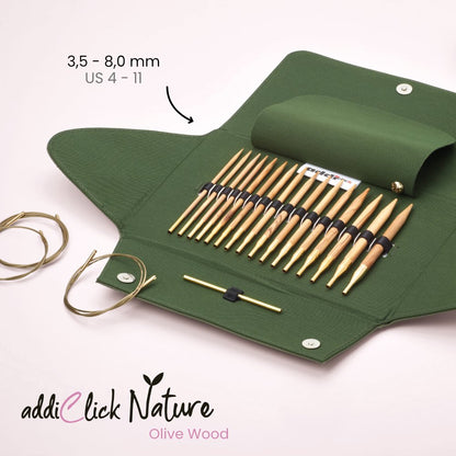 addiClick Nature Olive Wood Set - Premium Interchangeable Needle Kit (570-2)