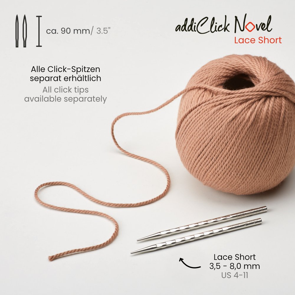 addiClick Novel Lace Short Set - Ergonomic Square Needles