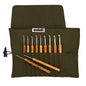 addiWrap Olive Wood Crochet Hook Set 2–6 mm with Waxed Canvas Case