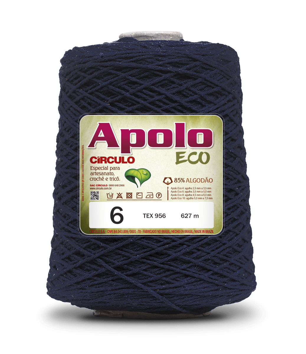Círculo Apolo Eco 4/6 – Cotton Macramé Cord Yarn (627 m / 600 g)