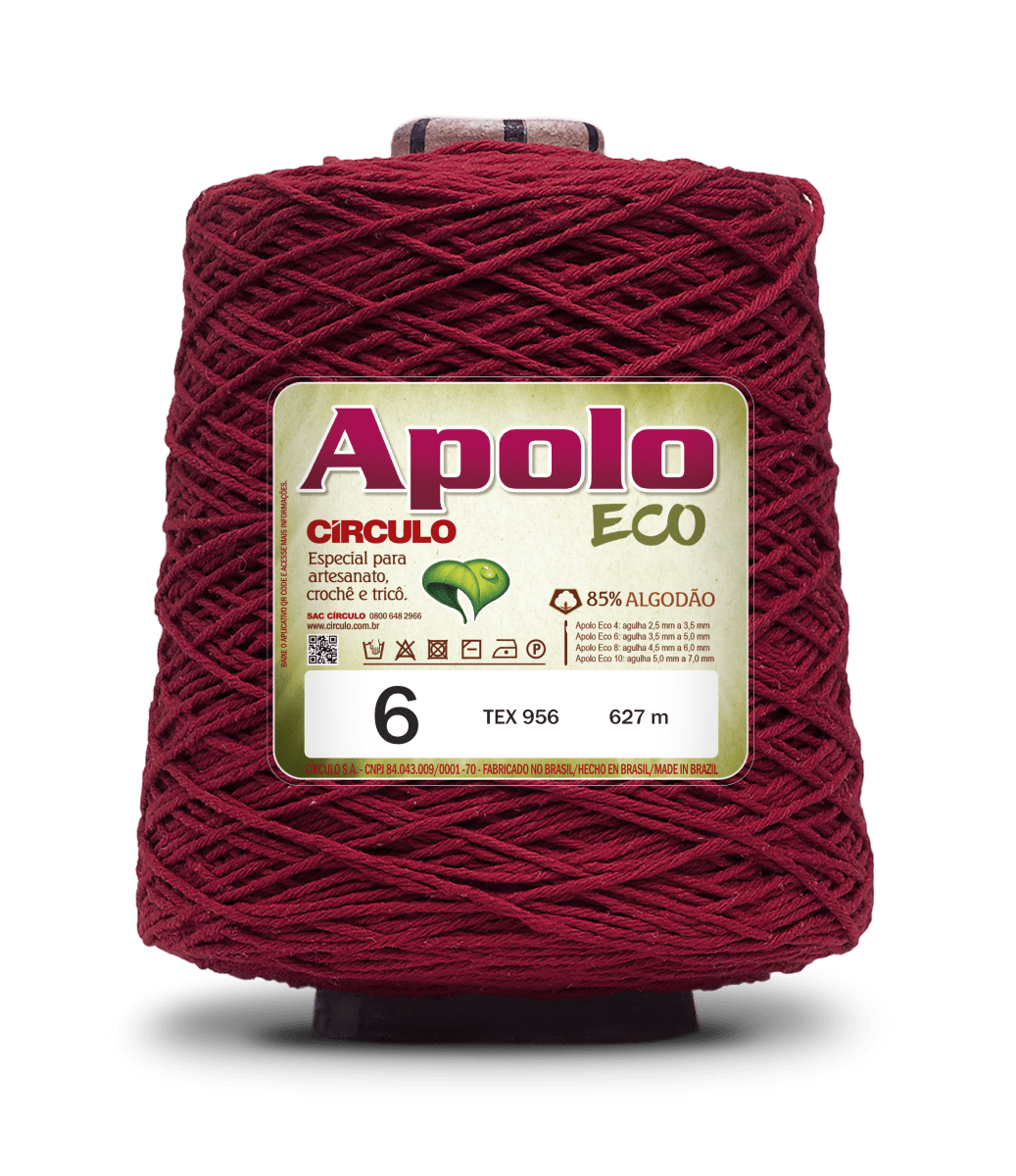 Círculo Apolo Eco 4/6 – Cotton Macramé Cord Yarn (627 m / 600 g)