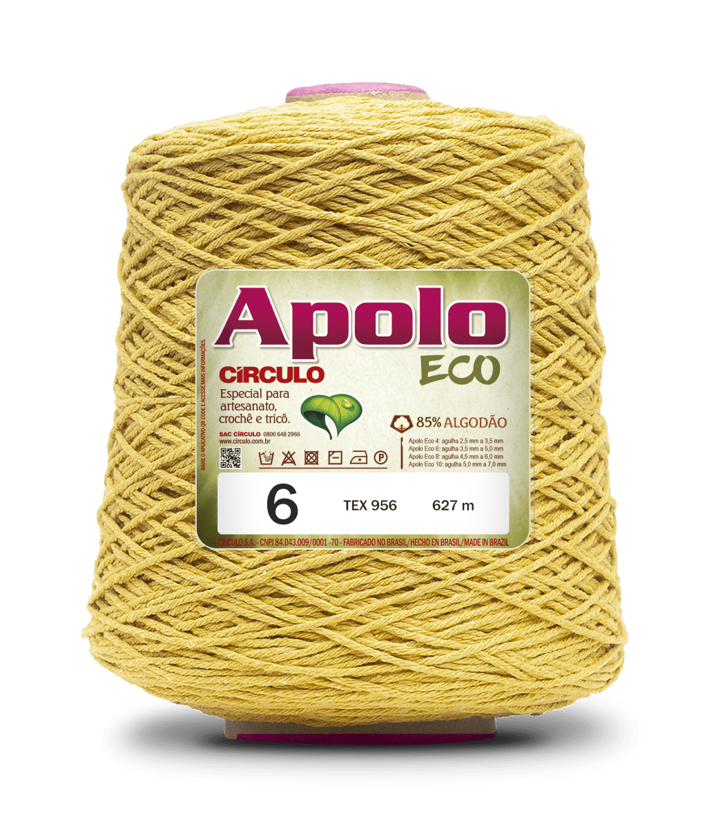 Círculo Apolo Eco 4/6 – Cotton Macramé Cord Yarn (627 m / 600 g)