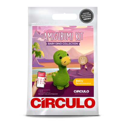 Circulo Amigurumi Kit Baby Dinos Collection - Crochet Kit - Brontosaurus