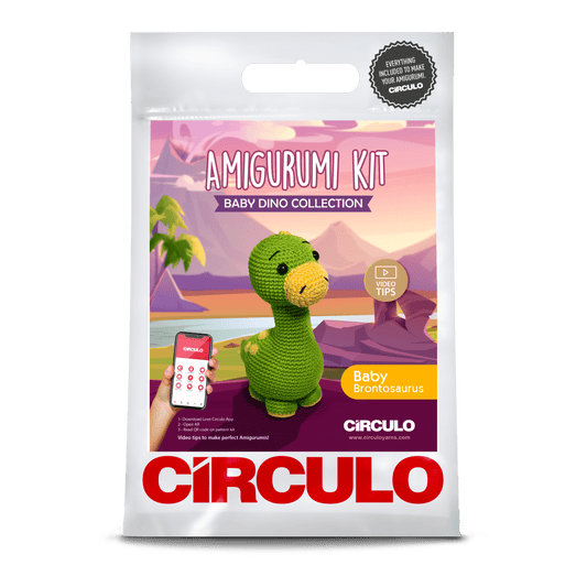 Circulo Amigurumi Kit Baby Dinos Collection - Crochet Kit - Brontosaurus