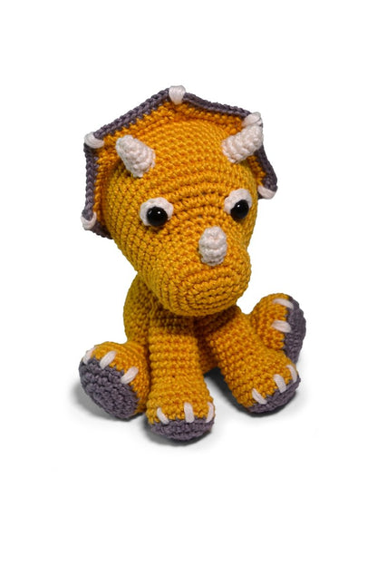 Circulo Amigurumi Kit Baby Dinos Collection - Crochet Kit - Triceratops