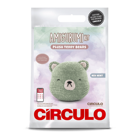 Circulo Amigurumi Kit Plush Teddy Collection - Neo Mint