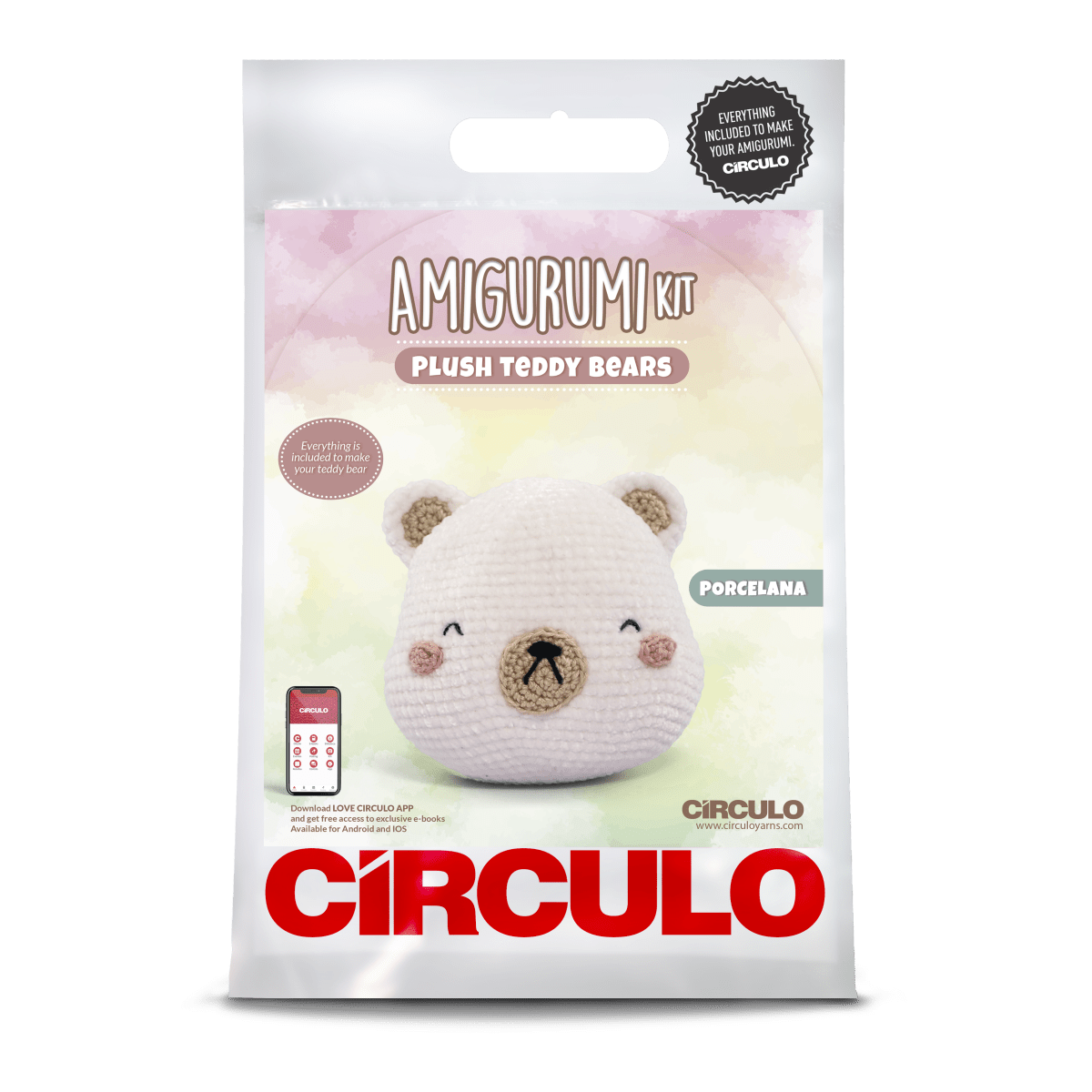 Circulo Amigurumi Kit Plush Teddy Collection - Porcelana