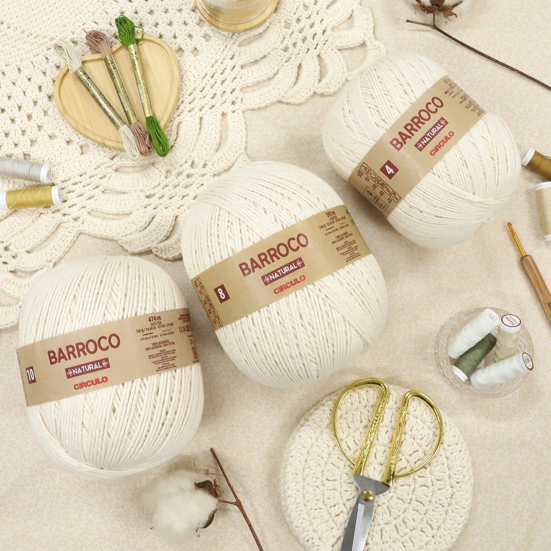 Circulo Barroco - Natural Cotton Yarn, 271m-677m/400g