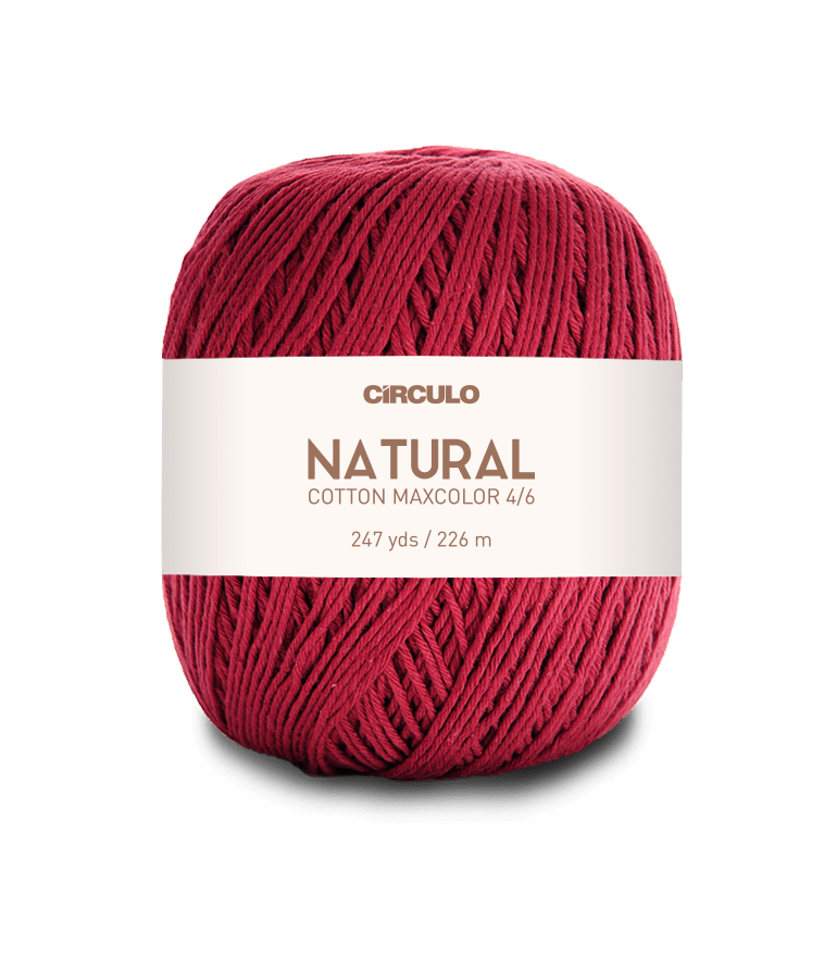 Circulo Natural Cotton Maxcolor (Barroco) 4/6 - 100% Cotton Yarn, 226m/200g