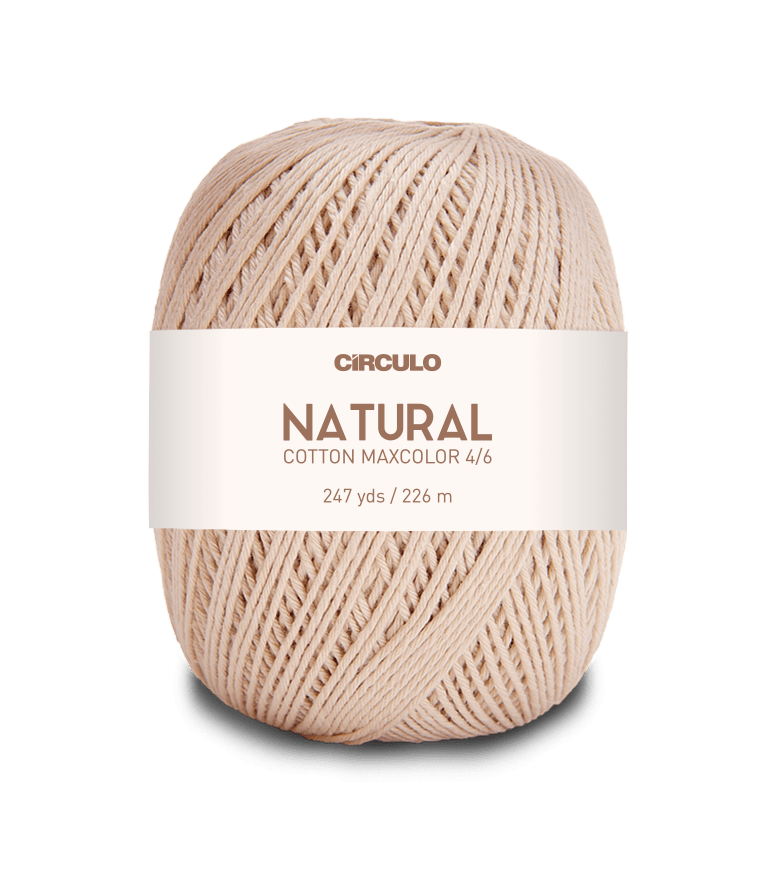 Circulo Natural Cotton Maxcolor (Barroco) 4/6 - 100% Cotton Yarn, 226m/200g