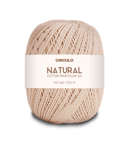 Circulo Natural Cotton Maxcolor (Barroco) 4/6 - 100% Cotton Yarn, 226m/200g