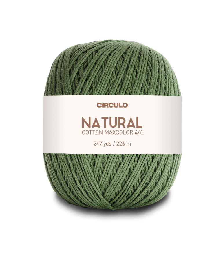 Circulo Natural Cotton Maxcolor (Barroco) 4/6 - 100% Cotton Yarn, 226m/200g