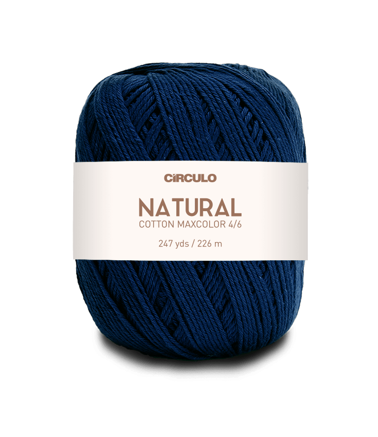 Circulo Natural Cotton Maxcolor (Barroco) 4/6 - 100% Cotton Yarn, 226m/200g