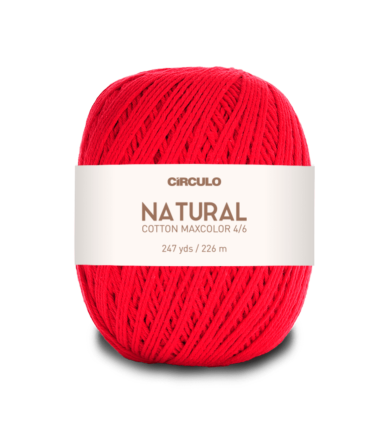 Circulo Natural Cotton Maxcolor (Barroco) 4/6 - 100% Cotton Yarn, 226m/200g