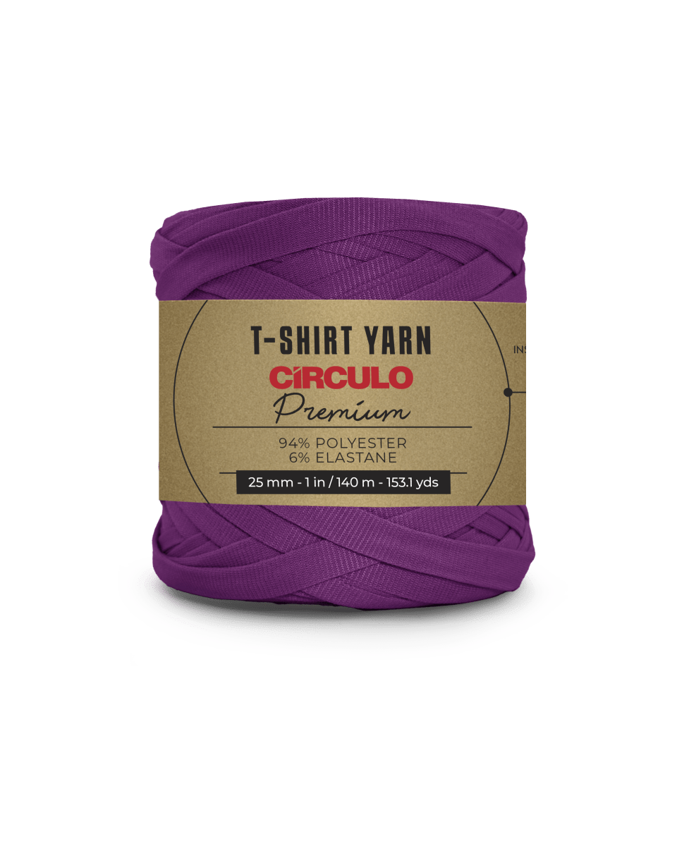CIRCULO Premium T-Shirt Yarn - Soft, Lightweight, Seamless, Knot-Free. Easy-to-Use. Fettuccini Zpagetti, T Shirt Yarn for Crocheting & Knitting 140m/270g