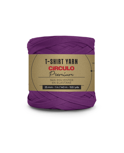 CIRCULO Premium T-Shirt Yarn - Soft, Lightweight, Seamless, Knot-Free. Easy-to-Use. Fettuccini Zpagetti, T Shirt Yarn for Crocheting & Knitting 140m/270g