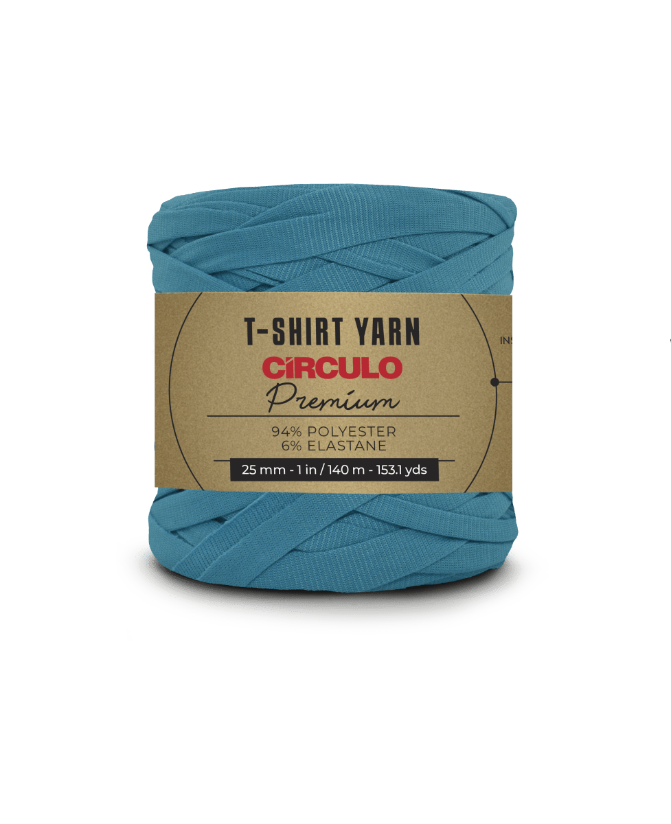 CIRCULO Premium T-Shirt Yarn - Soft, Lightweight, Seamless, Knot-Free. Easy-to-Use. Fettuccini Zpagetti, T Shirt Yarn for Crocheting & Knitting 140m/270g