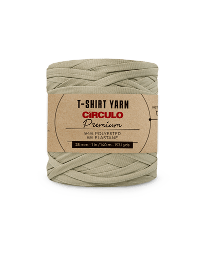 CIRCULO Premium T-Shirt Yarn - Soft, Lightweight, Seamless, Knot-Free. Easy-to-Use. Fettuccini Zpagetti, T Shirt Yarn for Crocheting & Knitting 140m/270g