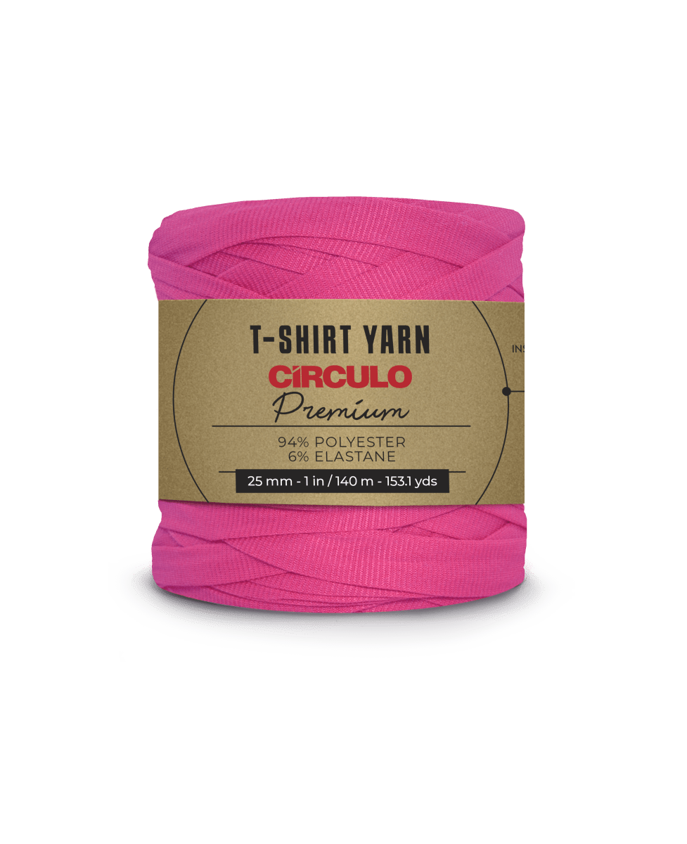 CIRCULO Premium T-Shirt Yarn - Soft, Lightweight, Seamless, Knot-Free. Easy-to-Use. Fettuccini Zpagetti, T Shirt Yarn for Crocheting & Knitting 140m/270g