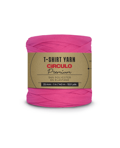 CIRCULO Premium T-Shirt Yarn - Soft, Lightweight, Seamless, Knot-Free. Easy-to-Use. Fettuccini Zpagetti, T Shirt Yarn for Crocheting & Knitting 140m/270g