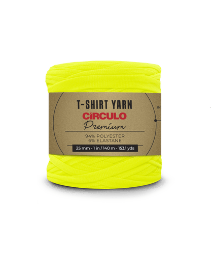 CIRCULO Premium T-Shirt Yarn - Soft, Lightweight, Seamless, Knot-Free. Easy-to-Use. Fettuccini Zpagetti, T Shirt Yarn for Crocheting & Knitting 140m/270g