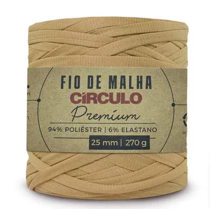 CIRCULO Premium T-Shirt Yarn - Soft, Lightweight, Seamless, Knot-Free. Easy-to-Use. Fettuccini Zpagetti, T Shirt Yarn for Crocheting & Knitting 140m/270g