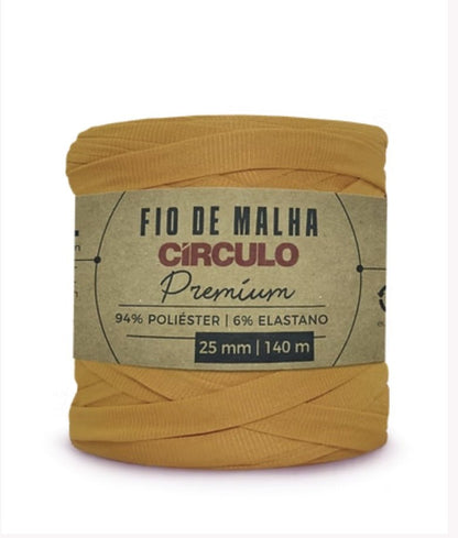 CIRCULO Premium T-Shirt Yarn - Soft, Lightweight, Seamless, Knot-Free. Easy-to-Use. Fettuccini Zpagetti, T Shirt Yarn for Crocheting & Knitting 140m/270g