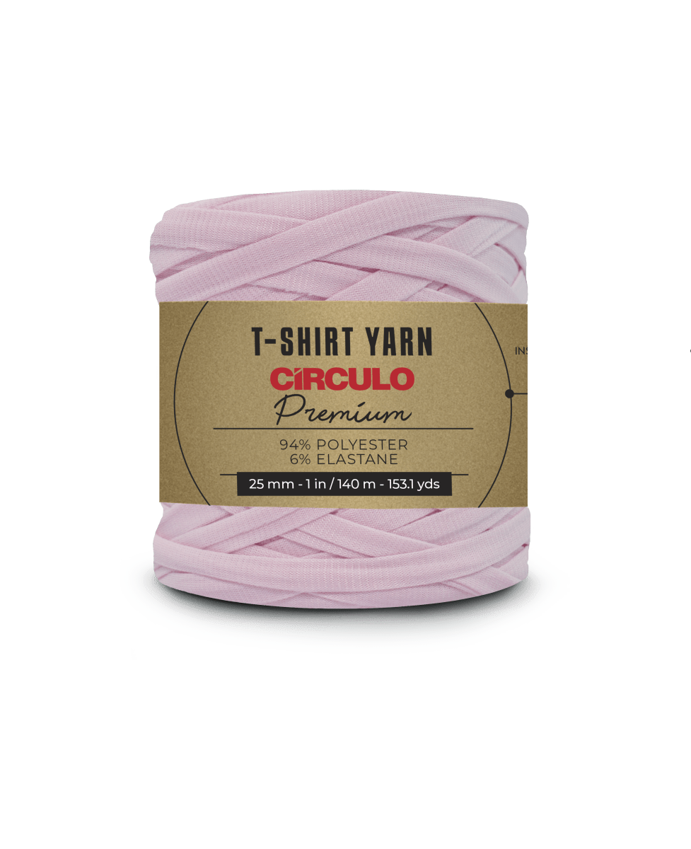 CIRCULO Premium T-Shirt Yarn - Soft, Lightweight, Seamless, Knot-Free. Easy-to-Use. Fettuccini Zpagetti, T Shirt Yarn for Crocheting & Knitting 140m/270g