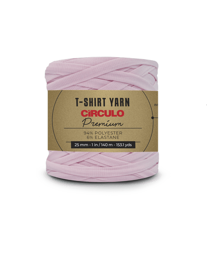 CIRCULO Premium T-Shirt Yarn - Soft, Lightweight, Seamless, Knot-Free. Easy-to-Use. Fettuccini Zpagetti, T Shirt Yarn for Crocheting & Knitting 140m/270g