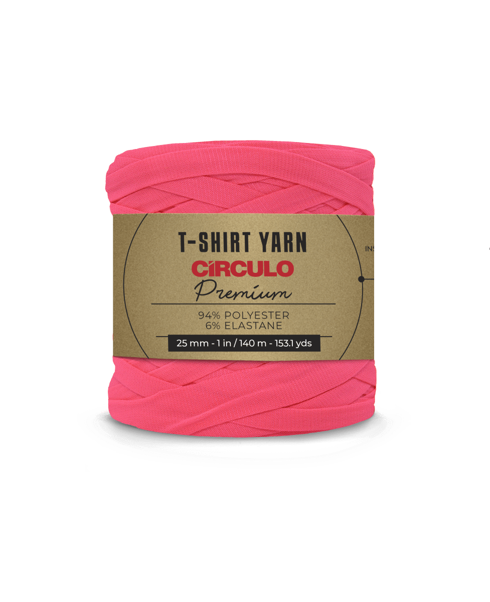 CIRCULO Premium T-Shirt Yarn - Soft, Lightweight, Seamless, Knot-Free. Easy-to-Use. Fettuccini Zpagetti, T Shirt Yarn for Crocheting & Knitting 140m/270g