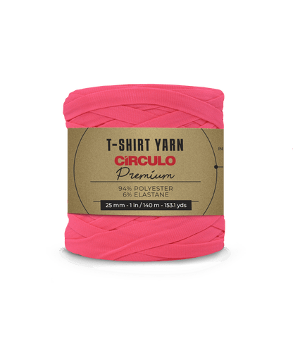 CIRCULO Premium T-Shirt Yarn - Soft, Lightweight, Seamless, Knot-Free. Easy-to-Use. Fettuccini Zpagetti, T Shirt Yarn for Crocheting & Knitting 140m/270g