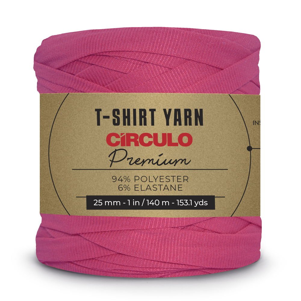 CIRCULO Premium T-Shirt Yarn - Soft, Lightweight, Seamless, Knot-Free. Easy-to-Use. Fettuccini Zpagetti, T Shirt Yarn for Crocheting & Knitting 140m/270g