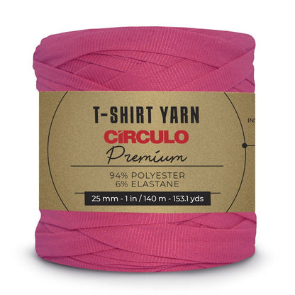 CIRCULO Premium T-Shirt Yarn - Soft, Lightweight, Seamless, Knot-Free. Easy-to-Use. Fettuccini Zpagetti, T Shirt Yarn for Crocheting & Knitting 140m/270g