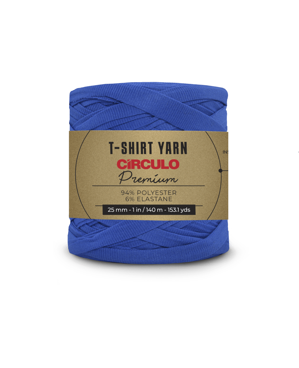 CIRCULO Premium T-Shirt Yarn - Soft, Lightweight, Seamless, Knot-Free. Easy-to-Use. Fettuccini Zpagetti, T Shirt Yarn for Crocheting & Knitting 140m/270g